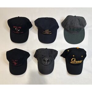 Vintage Adjustable Baseball Hats Lot‎ Of 6 Snapback, Strapback